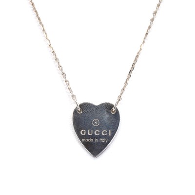 Lot 1265 - A Gucci heart pendant necklace