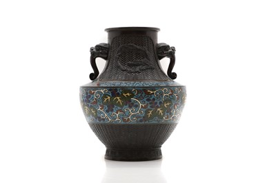 Lot 56 - A Japanese cloisonné vase