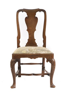 Lot 575 - A walnut dining chair