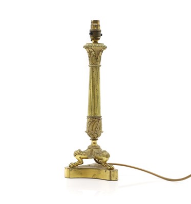 Lot 676 - A classical column lamp