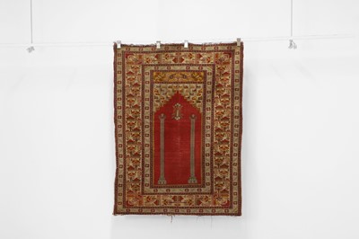 Lot 376 - A Persian prayer rug