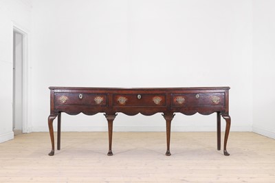 Lot 9 - A George II oak dresser