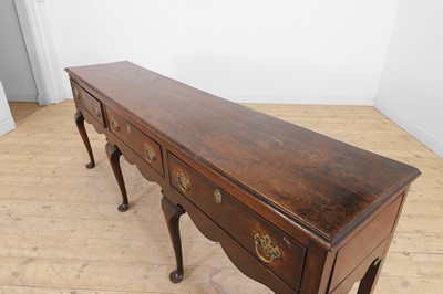 Lot 9 - A George II oak dresser