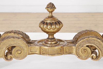 Lot 21 - A pair of Louis XIV-style giltwood console tables