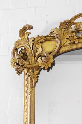 Lot 22 - A Louis XV-style painted and parcel-gilt wood and composition overmantel mirror