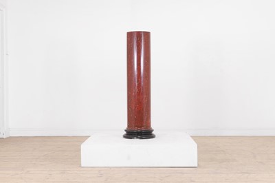 Lot 29 - An imitation rosso antico scagliola column