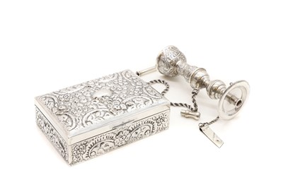 Lot 11 - An Egyptian silver cigarette box