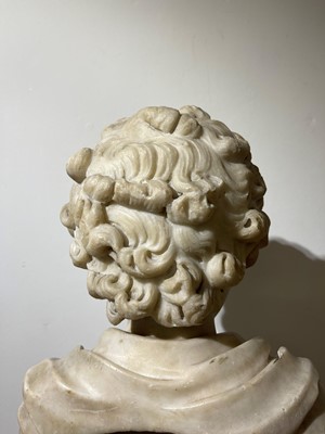 Lot 277 - A Roman marble portrait bust of an Antonine prince