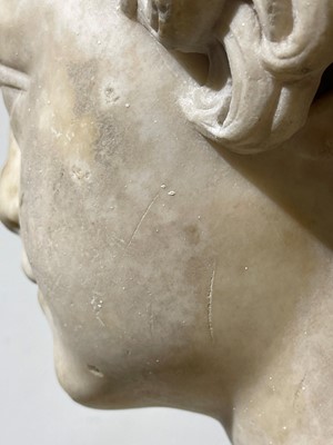 Lot 277 - A Roman marble portrait bust of an Antonine prince