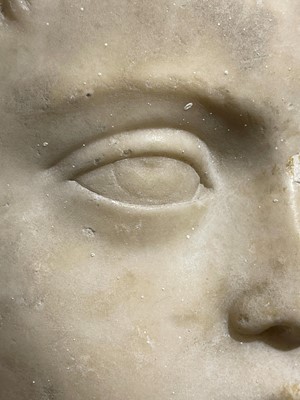 Lot 277 - A Roman marble portrait bust of an Antonine prince