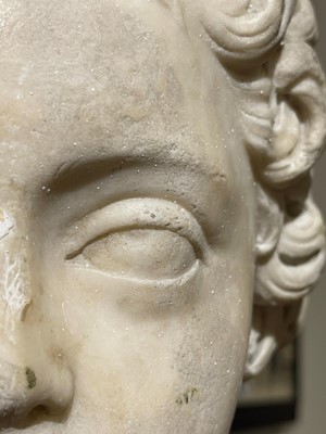 Lot 277 - A Roman marble portrait bust of an Antonine prince