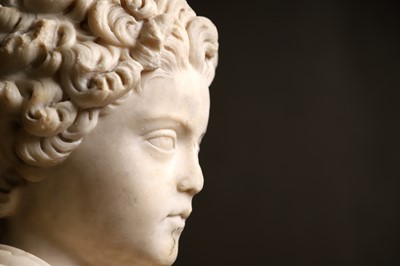 Lot 277 - A Roman marble portrait bust of an Antonine prince