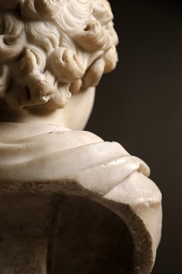 Lot 277 - A Roman marble portrait bust of an Antonine prince