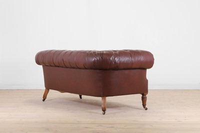 Lot 42 - A Victorian buttoned leather chesterfield sofa