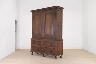 Lot 45 - An oak housekeeper's cupboard