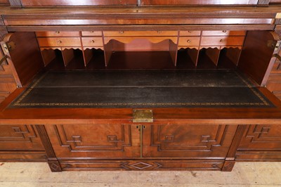 Lot 49 - A George III oak housekeeper’s cabinet