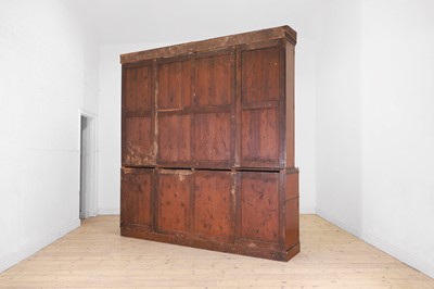 Lot 49 - A George III oak housekeeper’s cabinet