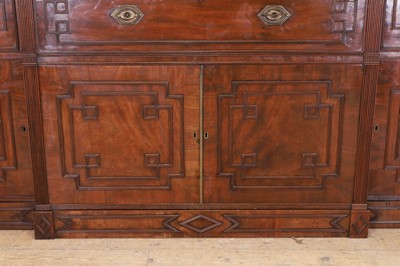 Lot 49 - A George III oak housekeeper’s cabinet