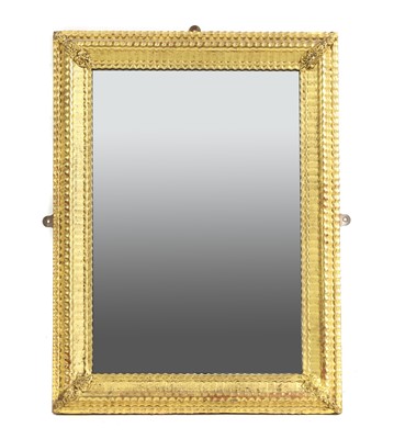 Lot 755 - A rectangular giltwood wall mirror