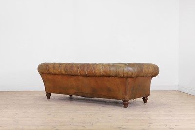 Lot 51 - A Victorian buttoned leather chesterfield sofa