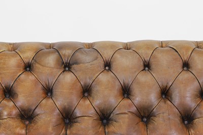 Lot 51 - A Victorian buttoned leather chesterfield sofa