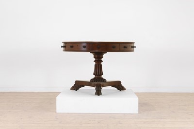 Lot 53 - A George IV mahogany drum table