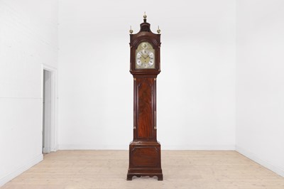 Lot 56 - A George III mahogany musical longcase clock