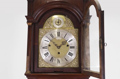 Lot 56 - A George III mahogany musical longcase clock