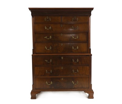 Lot 708 - A George III mahogany chest on chest