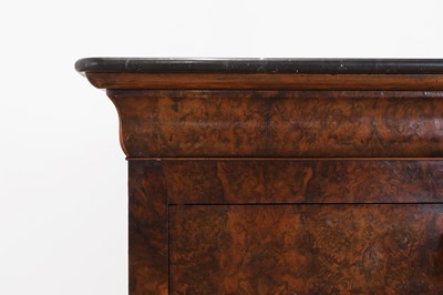 Lot 52 - A Louis Philippe figured walnut commode