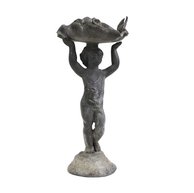 Lot 696 - A lead bird bath