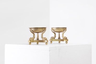 Lot 96 - A pair of grand tour gilt-bronze tazze