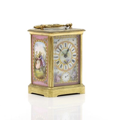 Lot 164 - A French carriage clock