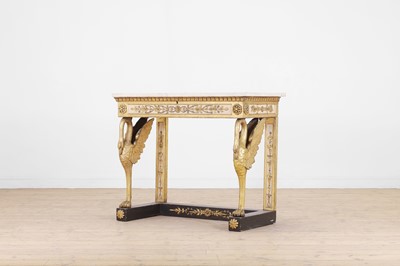 Lot 287 - An Empire gilt and painted pine pier table