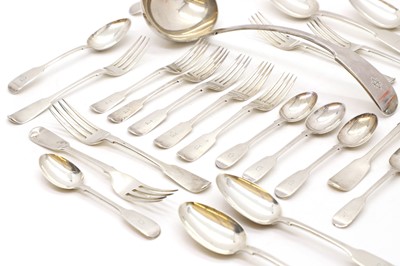 Lot 50 - A collection of Georgian and later silver flatware