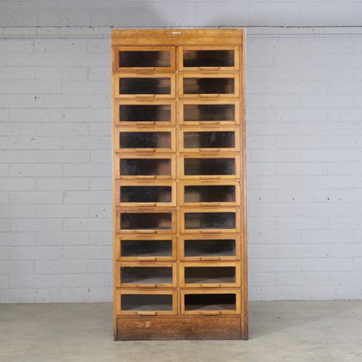 Lot 116 - An oak haberdashery cabinet