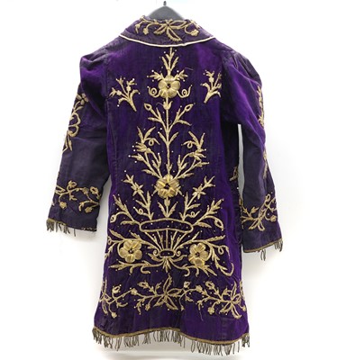 Lot 235A - A velvet and metal thread Bindalli jacket