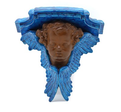 Lot 202 - A Minton blue glazed wall bracket