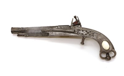 Lot 355 - A Scottish pattern flintlock pistol