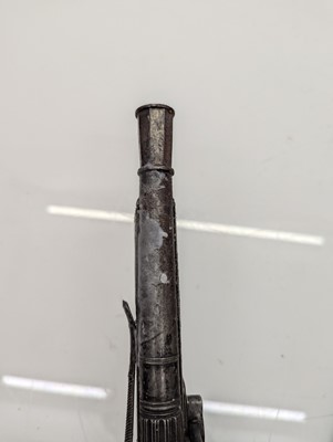 Lot 355 - A Scottish pattern flintlock pistol