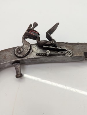 Lot 355 - A Scottish pattern flintlock pistol