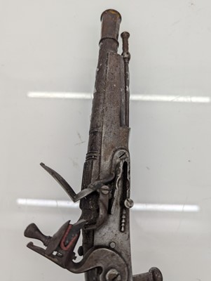 Lot 355 - A Scottish pattern flintlock pistol