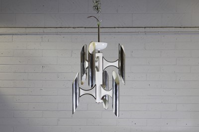 Lot 266 - A six-light chrome ceiling light