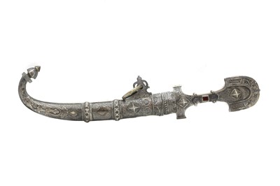 Lot 404 - A Moroccan white metal dagger