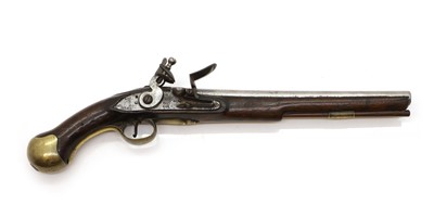 Lot 358 - A George III 16 bore Tower flintlock sea service pistol