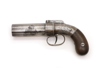 Lot 351 - An Allen's Patent .32 six shot percussion pepperbox pistol