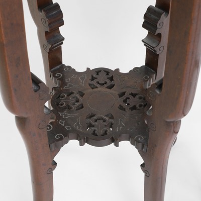 Lot 439 - A Chinese hardwood vase stand