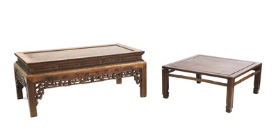 Lot 583 - Two Chinese hardwood coffee tables