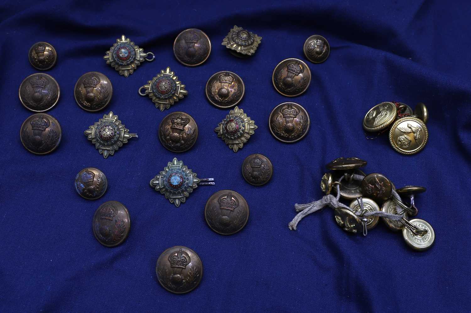 Lot A collection of gilt-brass tunic buttons