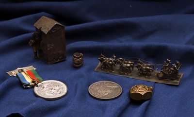 Lot A First World War Trench Art button lighter